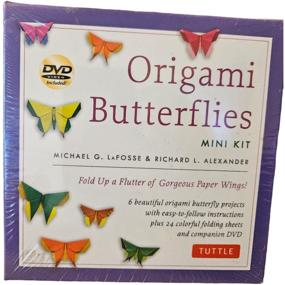 Origami Paper Butterflies Mini Kit DVD Instruction NWT
